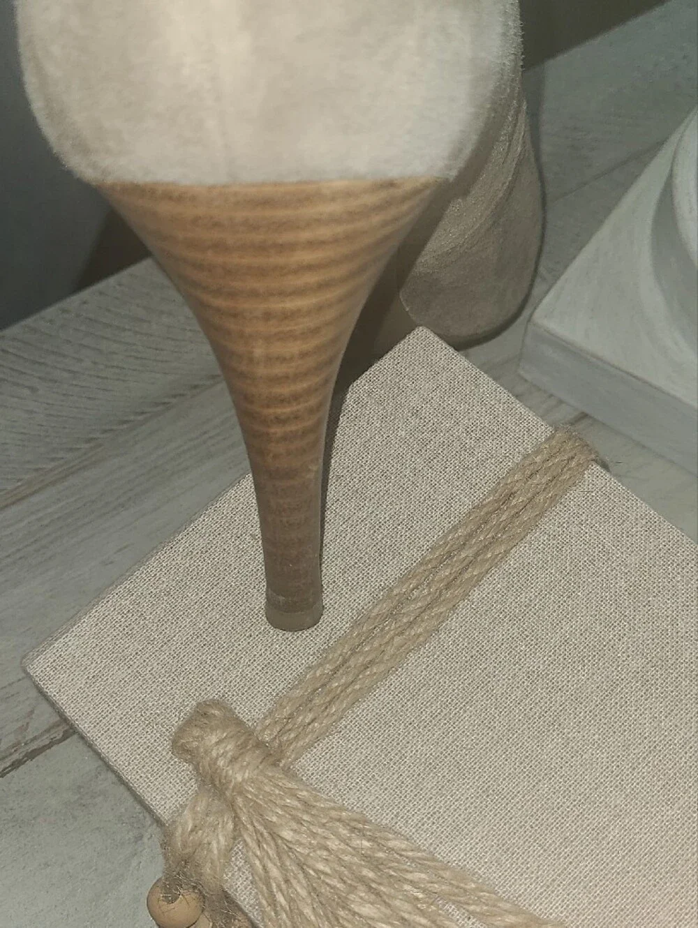 COACH Suede Fold-Over Ankle Booties - Taupe